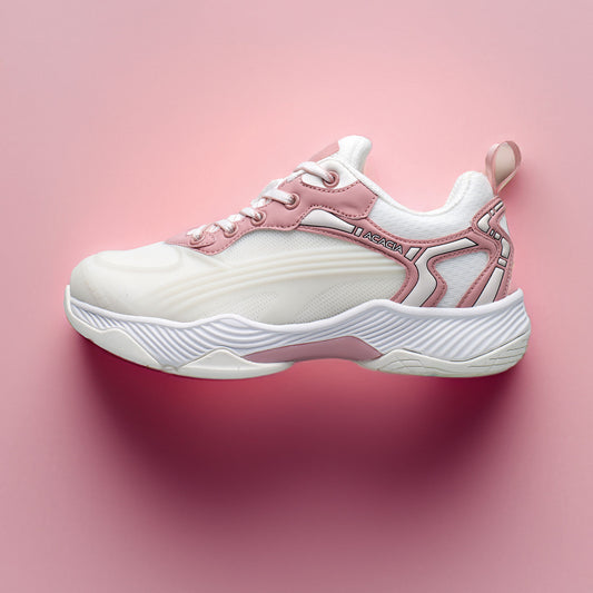 Front view of Acacia DreamShot Rose Quartz Women's Pickleball Shoe with Cloud Gel comfort
