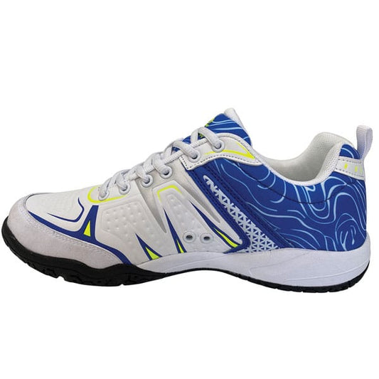 Side view of Acacia DinkShot II White Unisex Pickleball Shoe with Kevlar grip